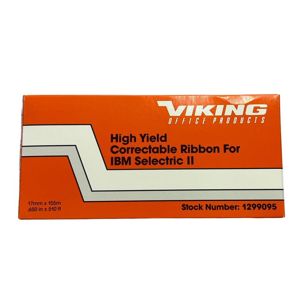 Vintage NWB Viking High Yield Black Correction Ribbon IBM Slectric II Typewriter